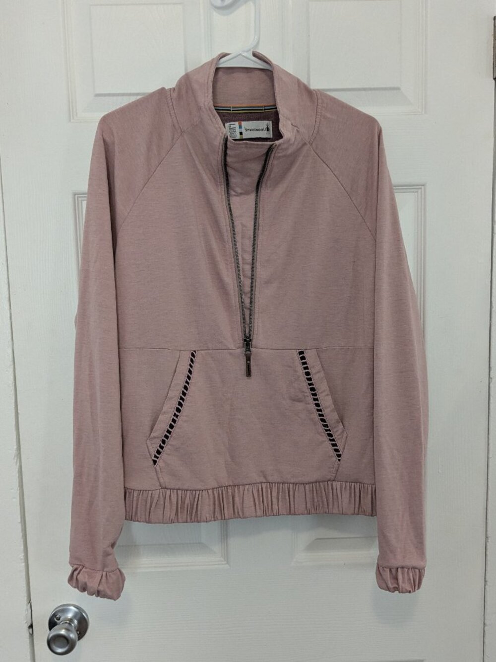 Smartwool Merino Wool Half Zip Sweater Med Pink Gorpcore Granola Girl Athleisure